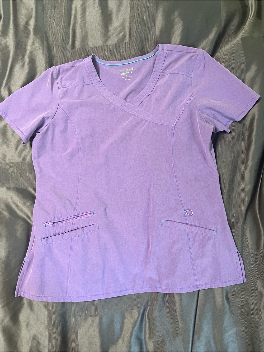 Scrubstar Women's Purple V-Neck Scrub Top